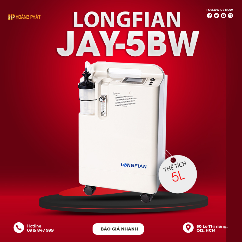 Máy tạo oxy 5 lít LONGFIAN JAY-5BW