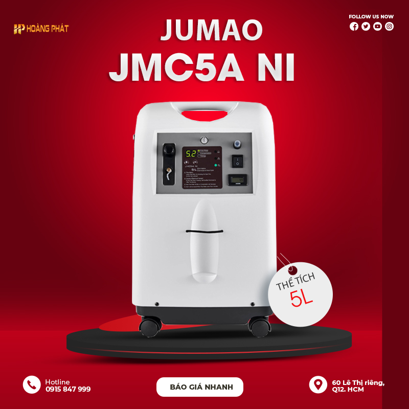 Máy tạo oxy 96% JUMAO 5 Lít JMC5A Ni