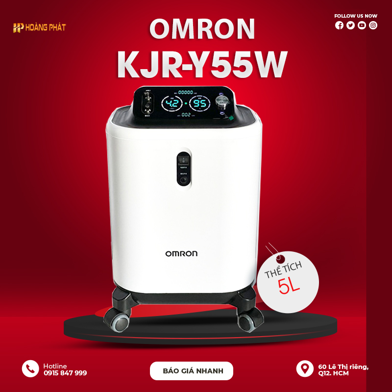 Máy tạo Oxy Omron KJR-Y55W – 5 Lít